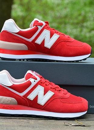 Оригінал new balance кросівки жіночі червоні 574 мод wl574vdr нью беланс