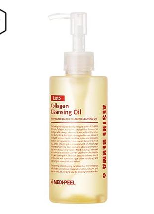 Гідрофільна олія з пробіотиками та колагеном medi-peel red lacto collagen cleansing oil, 200 мл.