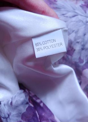 Сукня балон міні в квітковий принт пастельних відтінків рожеве / фіолетове5 фото