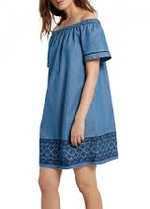 Джинсове сукню white stuff з вишивкою