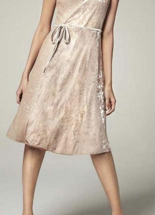 Шикарное бархатное платье на запах с паетками - на выпускной3 фото