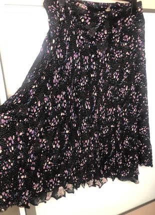 Шифоновая  юбка плистрованая плиссе двухсторонняя большого розмера батал двухсторонняя5 фото