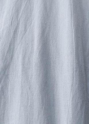 Легкое платье  со смеси льна с v образным вырезом и рядом пуговиц cotton town10 фото