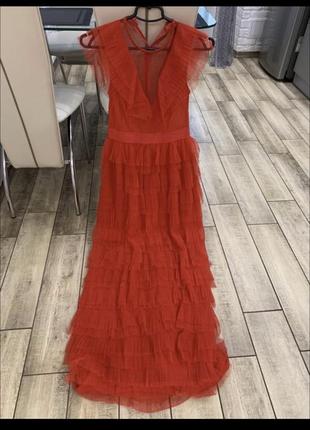 Красное платье в пол длинное платье выпускное платье нарядное платье🔥🔥🔥1 фото