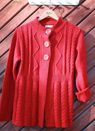 Видовжений у язаний кардиган l