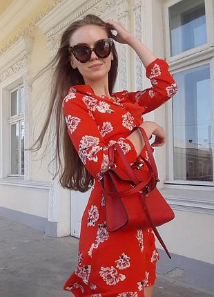 Цветочное платье на запах 6