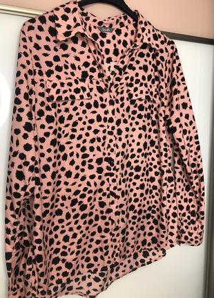 Блузка рубашка трендовая анимал принт