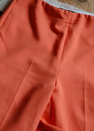 Яркие укороченные брюки с высокой талией zara из новой коллекции в идеале3 фото