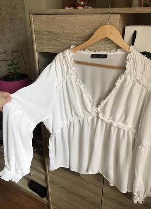 Женская белая блуза4 фото