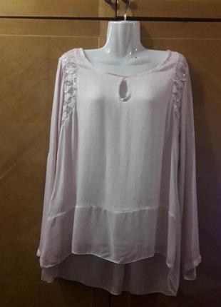 Venturini р. 36 віскозна нарядна блузка мереживо паєтки