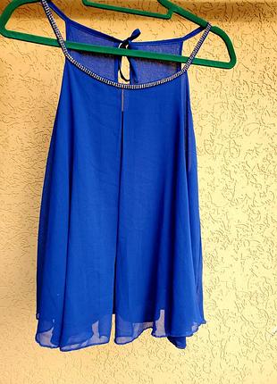 Кофта блуза майка синя стильна