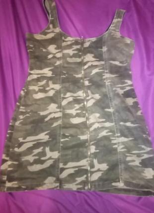 Джинсовий сарафан хакі р м - л