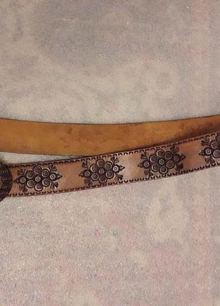 Красивый кожаный ремень hand made2 фото