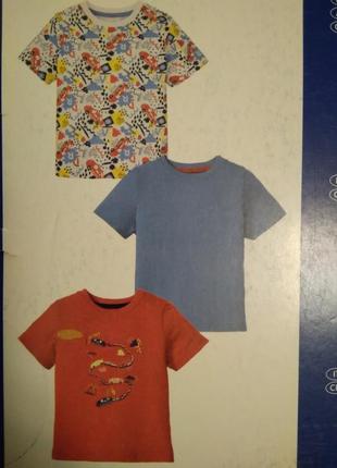 Набір футболок lupilu для хлопчика, 3 шт., 98-104 см3 фото