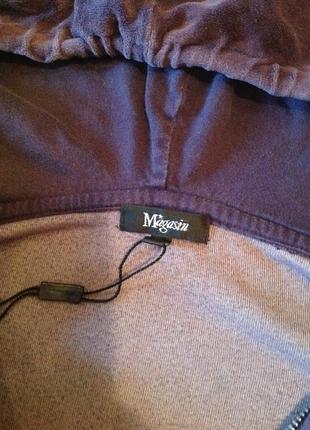 Велюровая кофта (куртка, ветровка, бомбер) с капюшоном  бренда magasin, р. 50-527 фото
