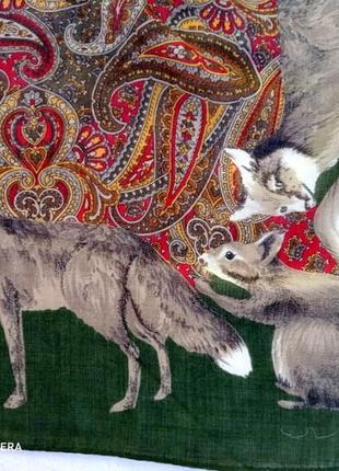 Охотничий платок. шерсть и шёлк.