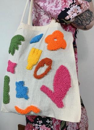 Супер стильный яркий летний шоппер, эко-сумка3 фото