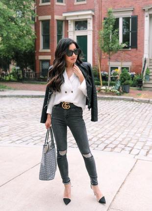 Фирменные джинсы topshop moto с прорезями