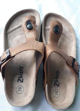 Ортопедические шлепанцы вьетнамки 2bizzy (как birkenstock)/р.37-384 фото