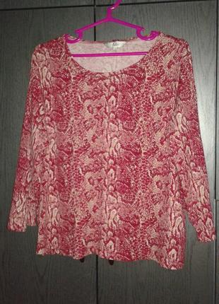Базовая кофточка лонгслив  с оригинальным принтом isle, размер l-xl/40-42.
