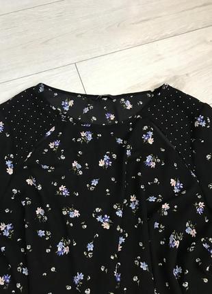 Квіткова блуза з рукавами кльош полувер george3 фото