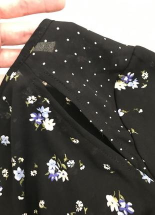 Квіткова блуза з рукавами кльош полувер george5 фото