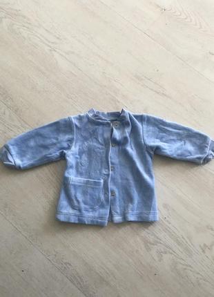 Бархатная кофточка для новорожденного 56см кофта