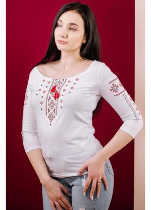 Футболка з вишивкою різні кольори р. 2xs-3xl