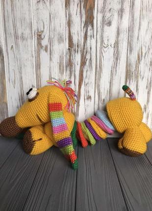 Игрушка такса- радужка