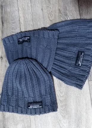 Сіра в'язана шапка для хлопчика, німеччина