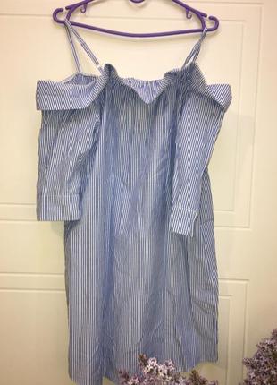 Стильне плаття сорочка сарафан в смужку2 фото