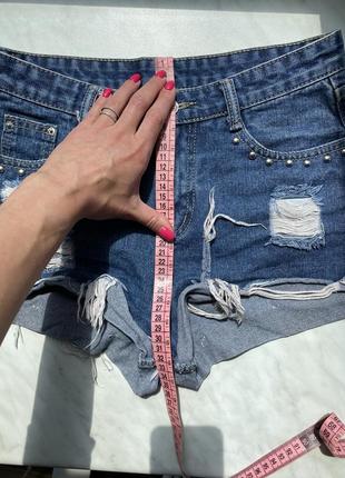 Очень классные высокие джинсовые шорты размер с4 фото