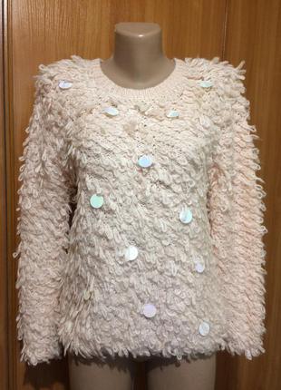 Оригінальний пудровий светр,джемпер!!