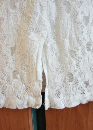 Жіноча біла літня сукня без рукавів кіра пластініна коротке ажурне мереживне міні плаття s/m на літо5 фото