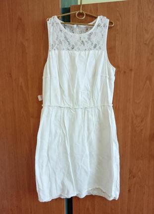 Жіноча біла літня сукня без рукавів кіра пластініна коротке ажурне мереживне міні плаття s/m на літо6 фото