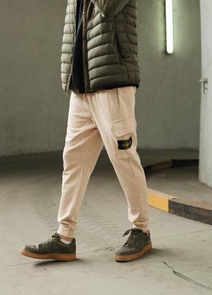 Брюки штаны карго stone island 19fw 61120 sand