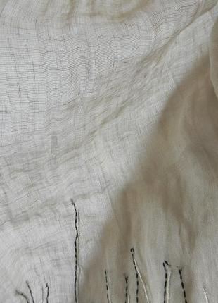 Річний шарф 184 х 49 бавовна, льон6 фото