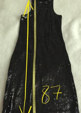 Платье чёрное в пайетках bershka collection s/26/mex/44/368 фото