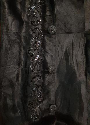 Длинное пальто кожаное, кожа пони, мех8 фото