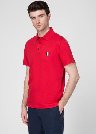 Tommy hilfiger чоловіче червоне поло modern essentials slim7 фото