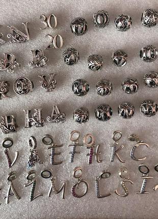 Шарми,літери,підвіски на браслет або ланцюжок