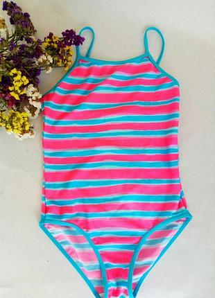 Купальник в яскраву смужку f&f р 11-12 років