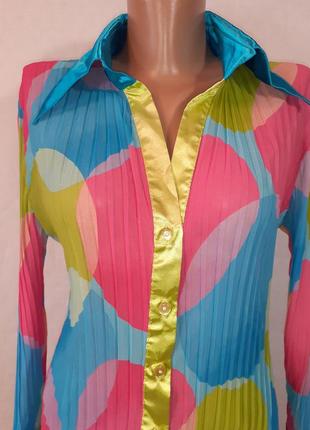 Блузка плиссе/блуза шифон/блузка из шифона2 фото