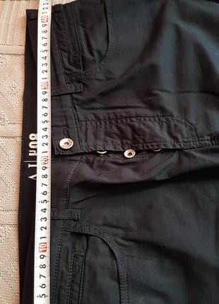 Черные катоновые с эластаном  женские брюки armani3 фото