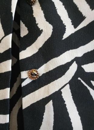 100% шелковая блузка без рукавов принт зебра4 фото