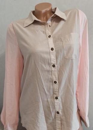 Женская двухцветная шифоновая блуза.1 фото