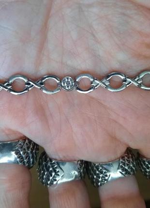 Красивейший богемный браслет,серебро,винтаж 9254 фото