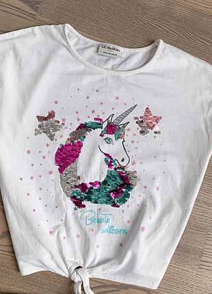Футболка для девочки unicorn