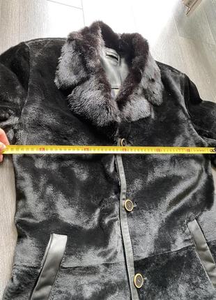 Мужская дубленка кенгуру отделка норка