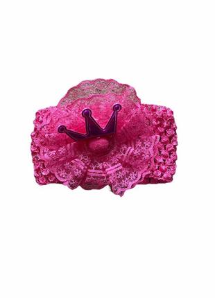 Дитяча малинова пов'язка на голову для дівчинки